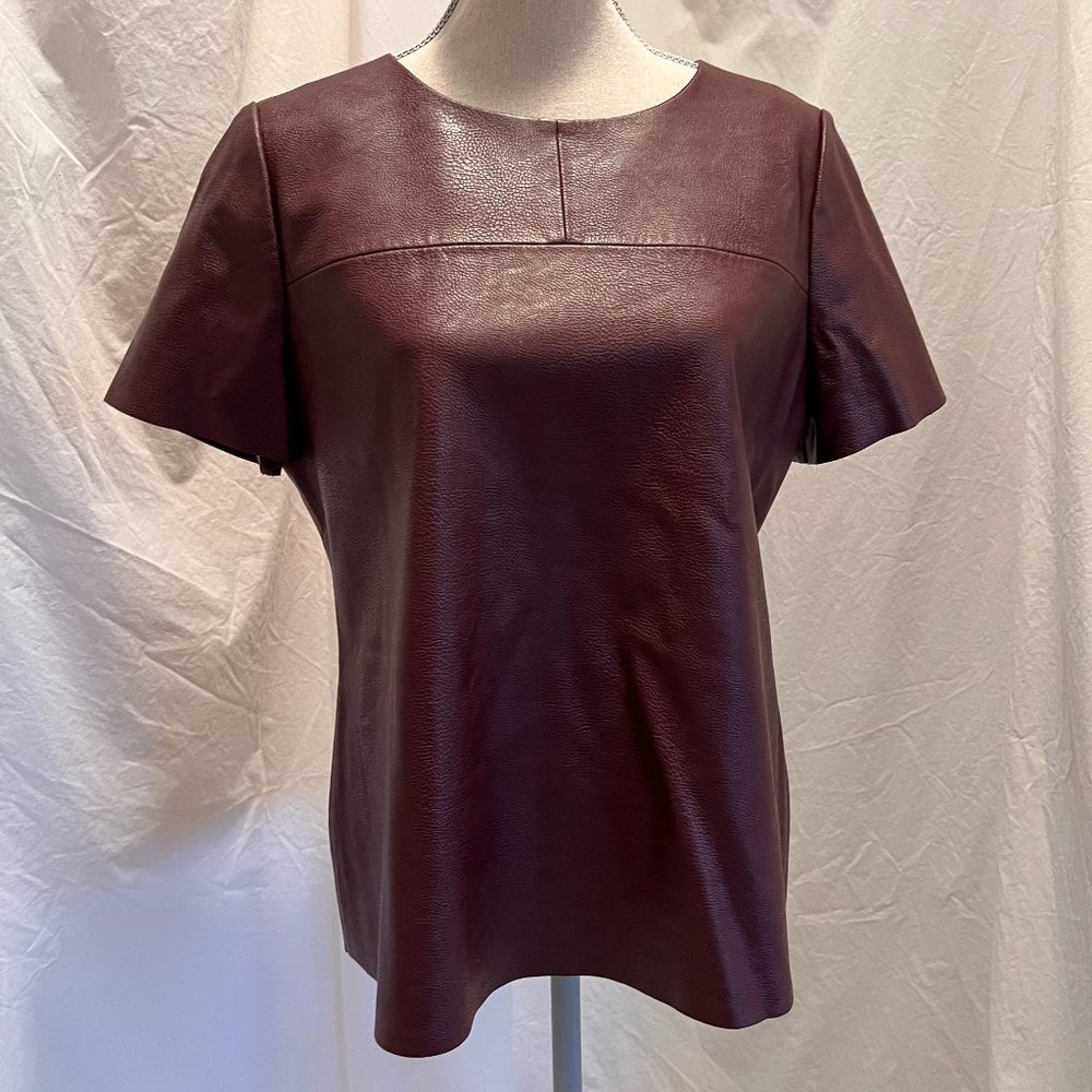 Chico's faux leather top